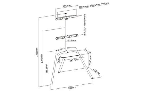 MBG FRANCE Support mural fixe M ART4265T